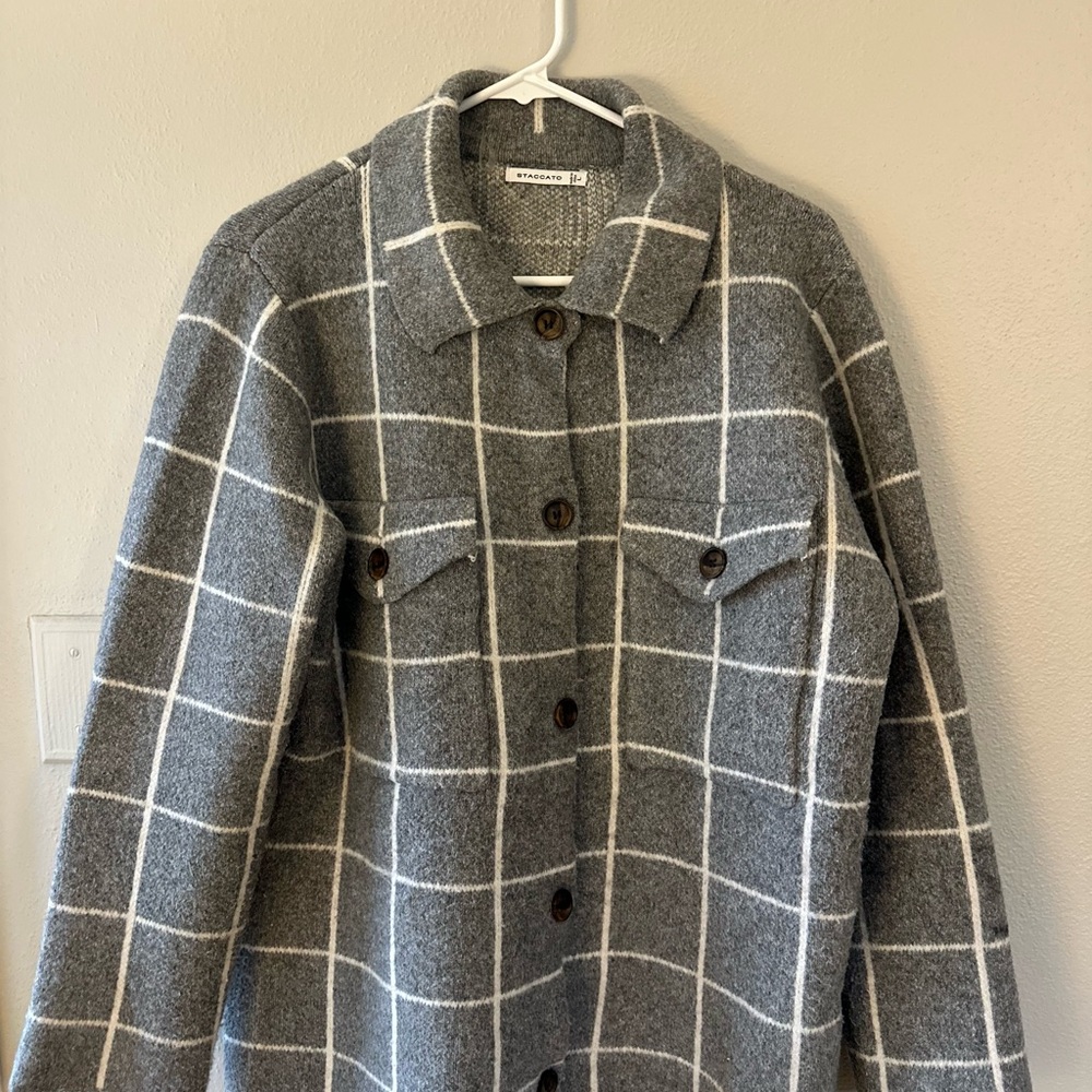 Gray Plaid Women's Jacket